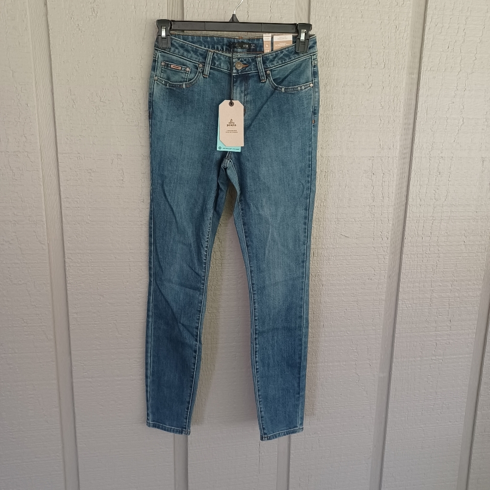 Prana Sienna Jean Size 6 28 Organic Cotton Blend Stretch Denim Color True Blue